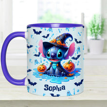 Load image into Gallery viewer, Personalized Halloween Ohana Accent Mug with Custom Name
