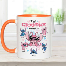 Load image into Gallery viewer, Personalized Accent Mug This Grandma Belongs To Custom Name Gift
