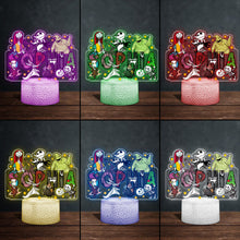 Load image into Gallery viewer, Personalized Nightmare Shaped Plaque Light Base Custom Name Gift for Halloween
