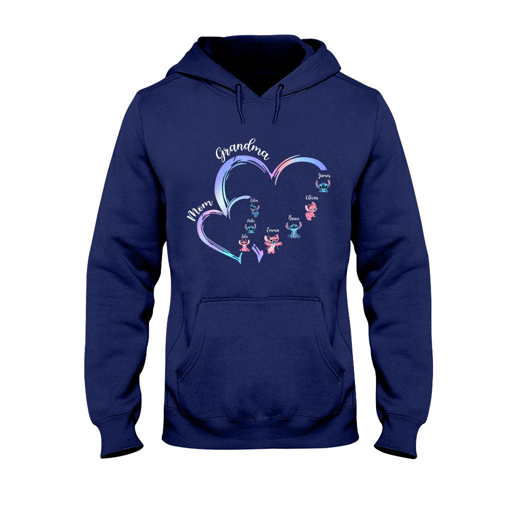 Personalized Grandma T-Shirt & Hoodie with Ohana Design for Family Gifts