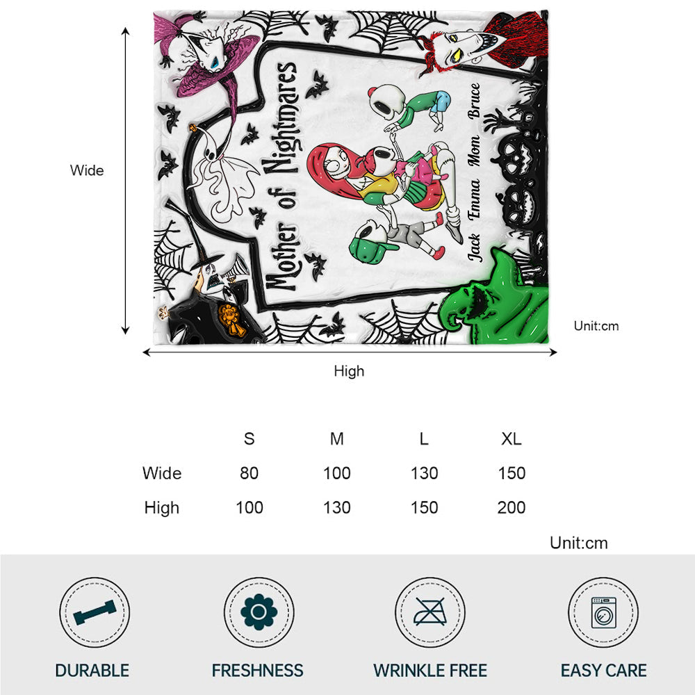 Personalized Nightmare Blanket with Family Design | Great Gift for Mom