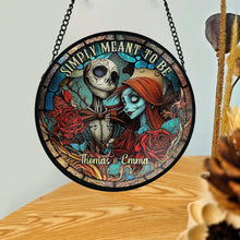 Load image into Gallery viewer, Personalized Stained Glass Suncatcher Unique Gift for Couples
