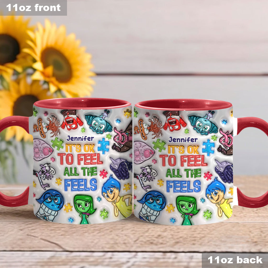 Personalized Autism Awareness Accent Mug Custom Name Gift