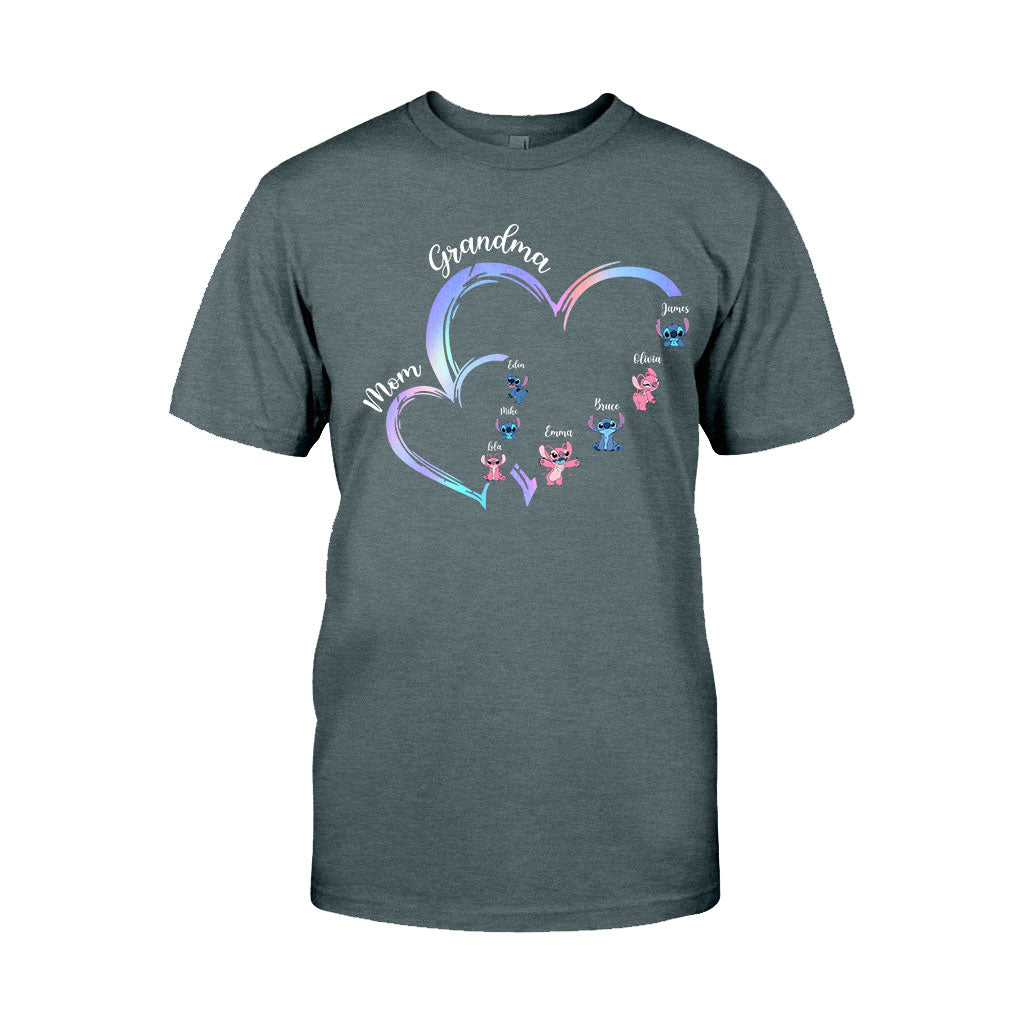 Personalized Grandma T-Shirt & Hoodie with Ohana Design for Family Gifts