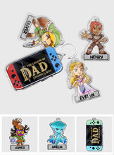 Load image into Gallery viewer, Personalized Keychain with Charms Featuring The Legend of Dad Gift for Father's Day
