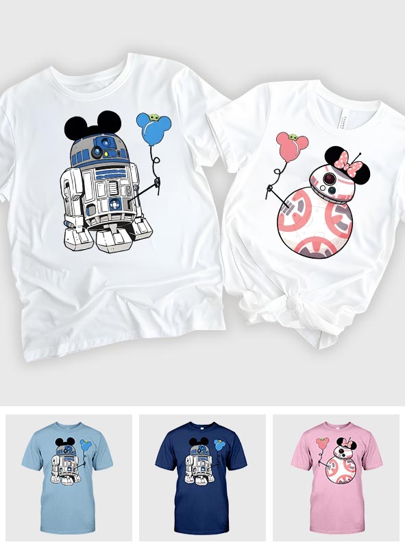 Personalized Couple T-shirts with Character Design | Custom Gift Idea