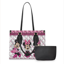 Load image into Gallery viewer, Personalized Pink Leather Handbag with Name - Cute Gift for Mom
