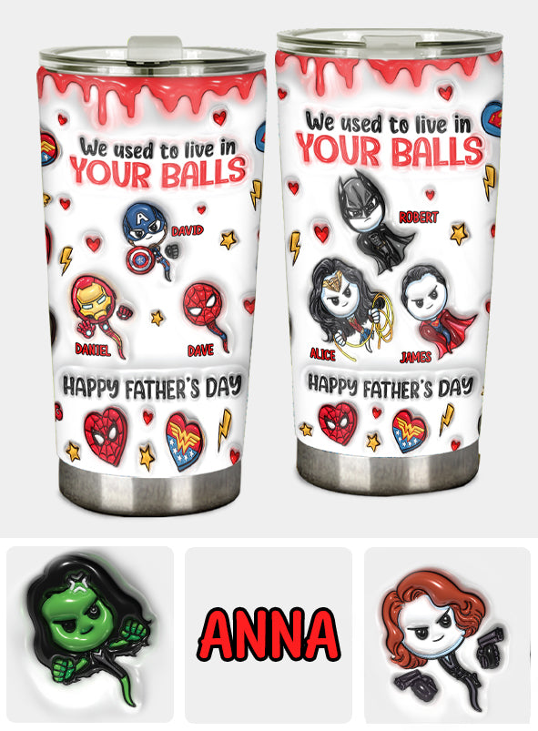 Personalized Marvelous Universe Tumbler Custom Name Gift for Dad