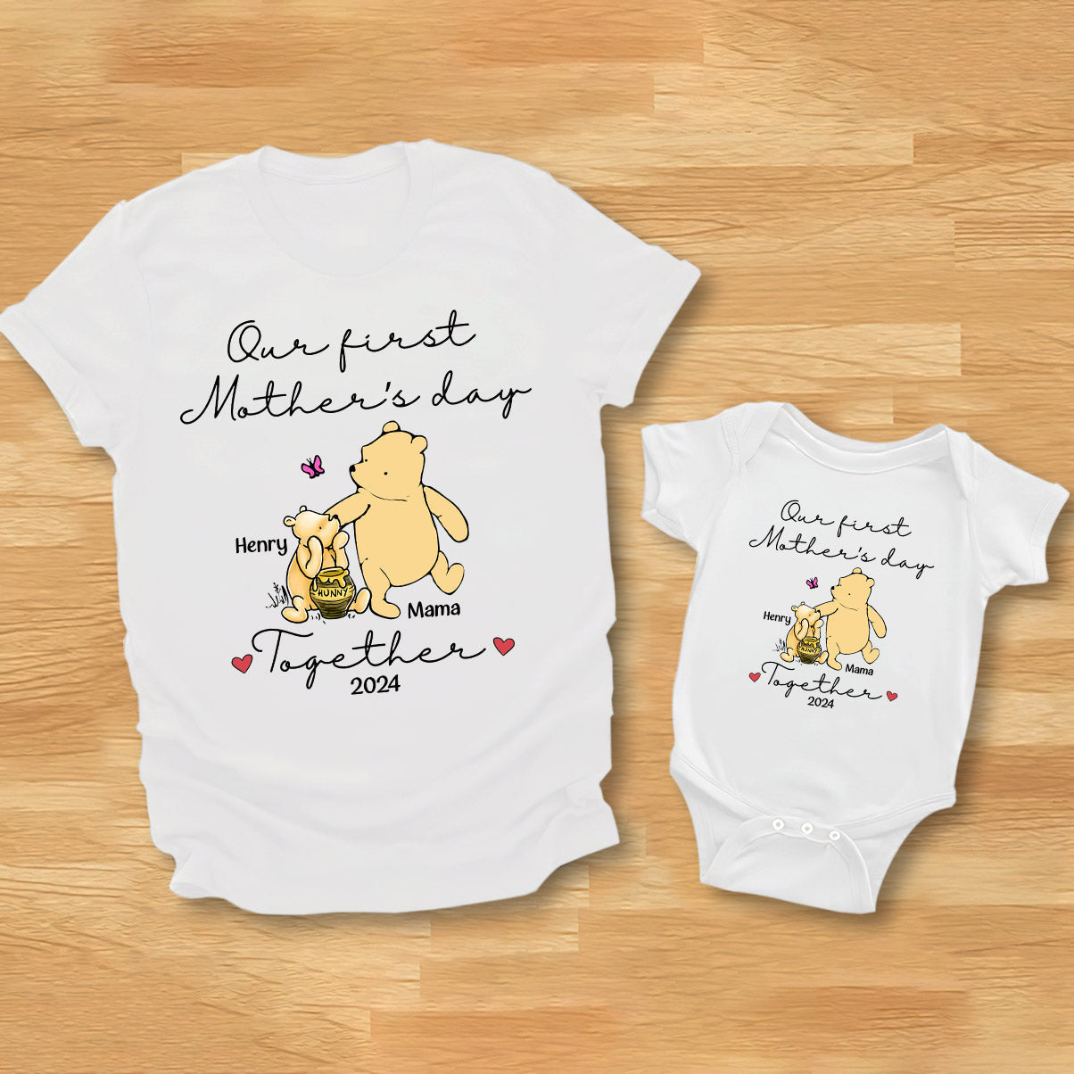 Personalized Mouse T-shirt and Baby Onesie for First Mother's Day Gift