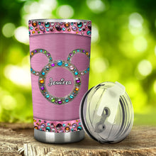 Load image into Gallery viewer, Personalized Pink Mouse Tumbler Custom Name Drinkware for Mom
