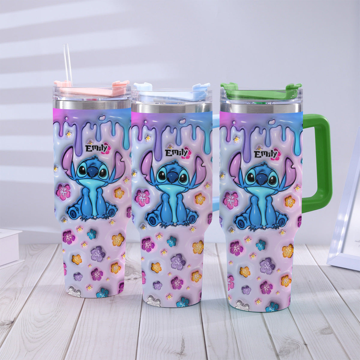Personalized Ohana Tumbler with Handle Custom Name Gift Idea