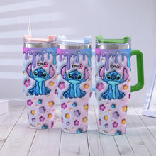 Load image into Gallery viewer, Personalized Ohana Tumbler with Handle Custom Name Gift Idea

