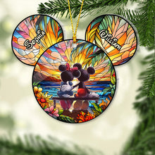 Load image into Gallery viewer, Personalized Romantic Mouse Couple Acrylic Ornament for Christmas
