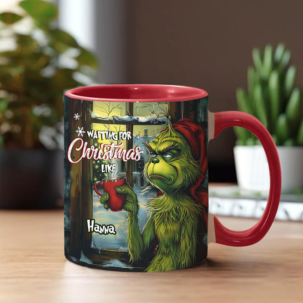 Personalized Grinch Accent Mug Custom Name Christmas Gift