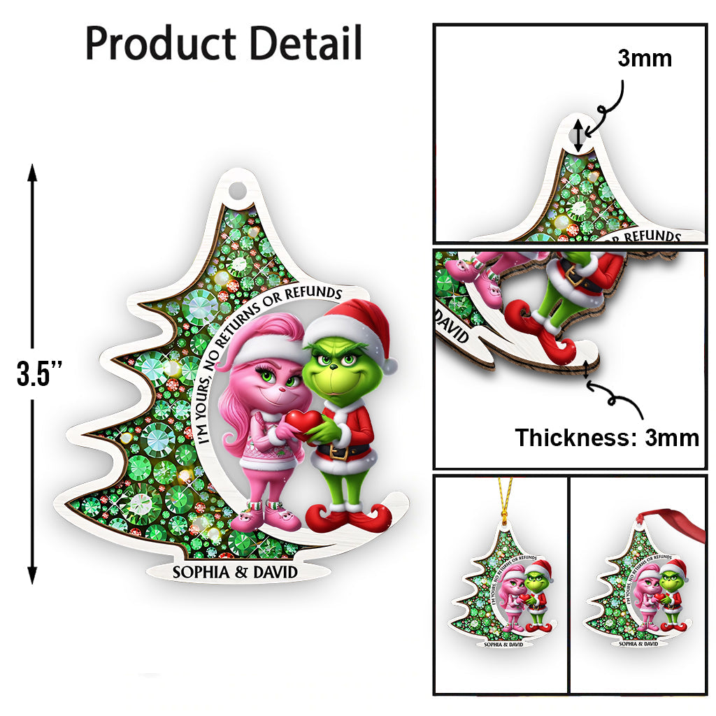 Personalized Grinch Christmas Tree Ornament Custom Gift