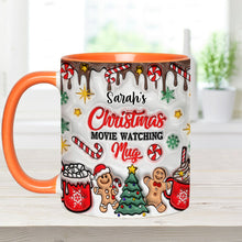 Load image into Gallery viewer, Personalized Christmas Movie Watching Mug Custom Name Gift
