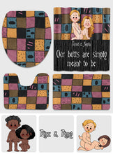 Load image into Gallery viewer, Personalized Nightmare Bathroom Curtain &amp; Mats Set for Couples
