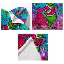 Load image into Gallery viewer, Personalized Grinch Christmas Blanket Hoodie Gift for Kids
