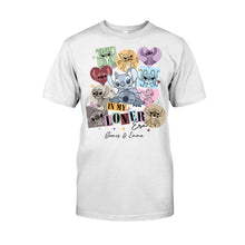 Load image into Gallery viewer, Personalized Couple T-shirt &amp; Hoodie with Custom Names Gift for Her &amp; Him
