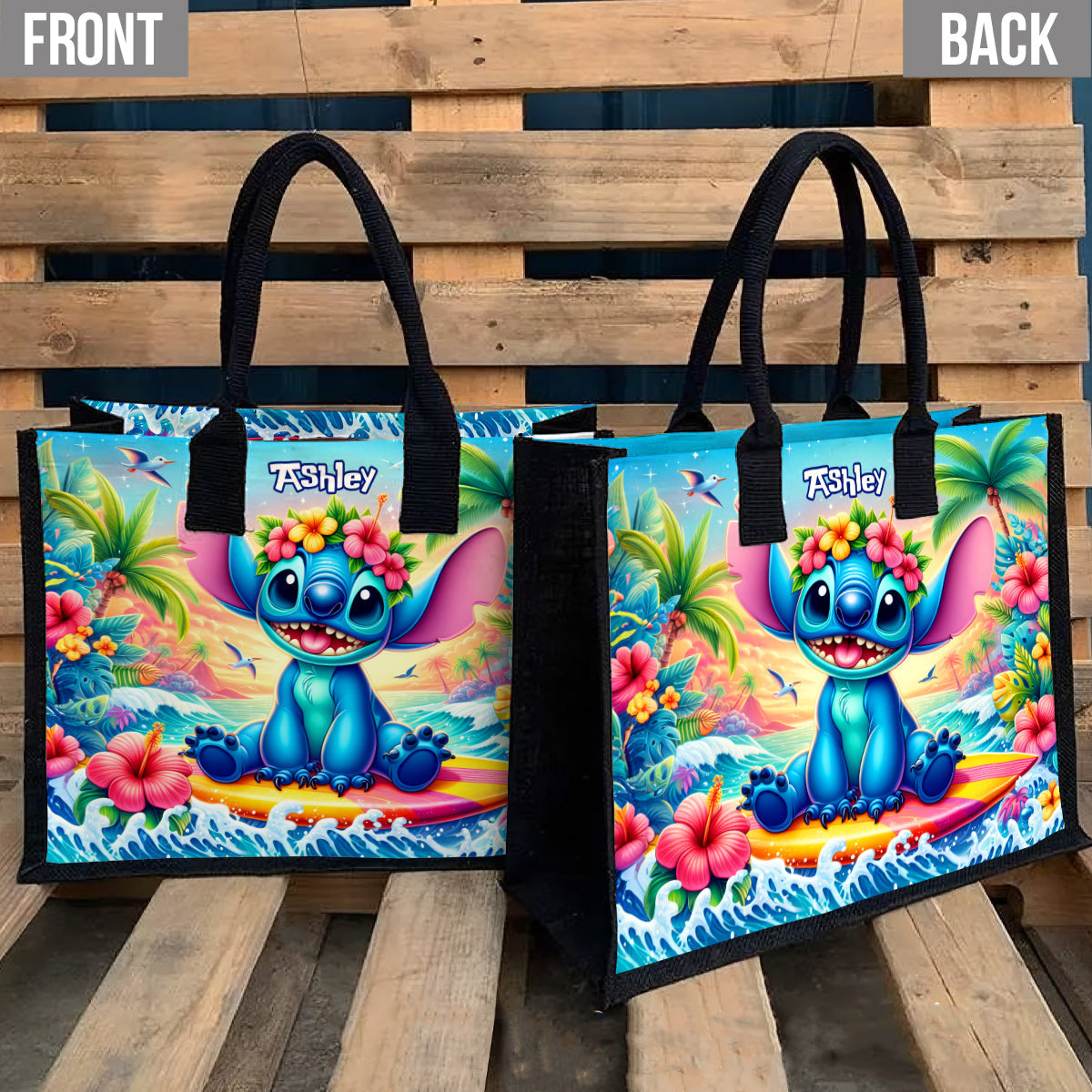 Personalized Ohana Canvas Tote Bag for Mom Beach Gift