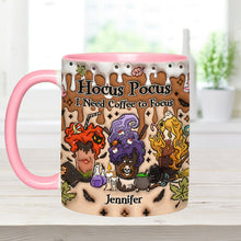 Load image into Gallery viewer, Personalized Three Witches Accent Mug for Fall Coffee Lovers
