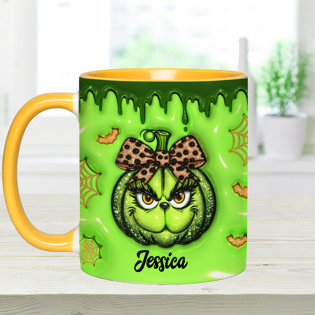 Personalized Grinch Accent Mug Custom Name Holiday Gift