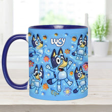 Load image into Gallery viewer, Personalized Dog Accent Mug Custom Name Unique Gift for Kids
