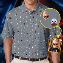 Load image into Gallery viewer, Personalized The Force Polo Shirt Custom Dad Gift
