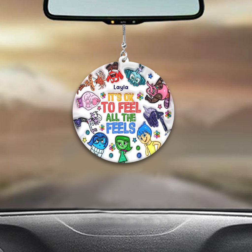 Personalized Acrylic Car Ornament It's Ok To Feel All The Feels Gift for Christmas