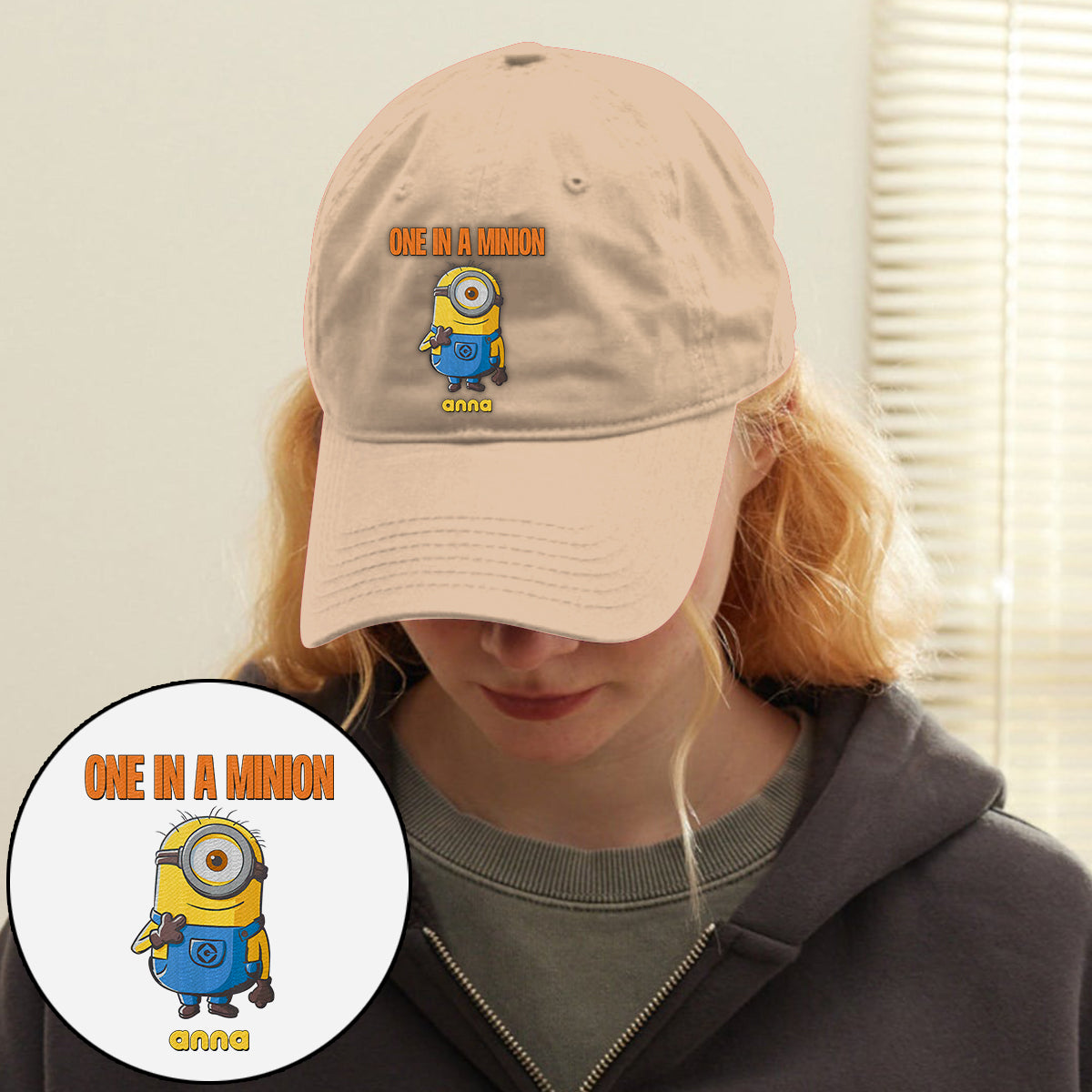 Personalized One In A Minion Embroidered Cap Gift for Kids