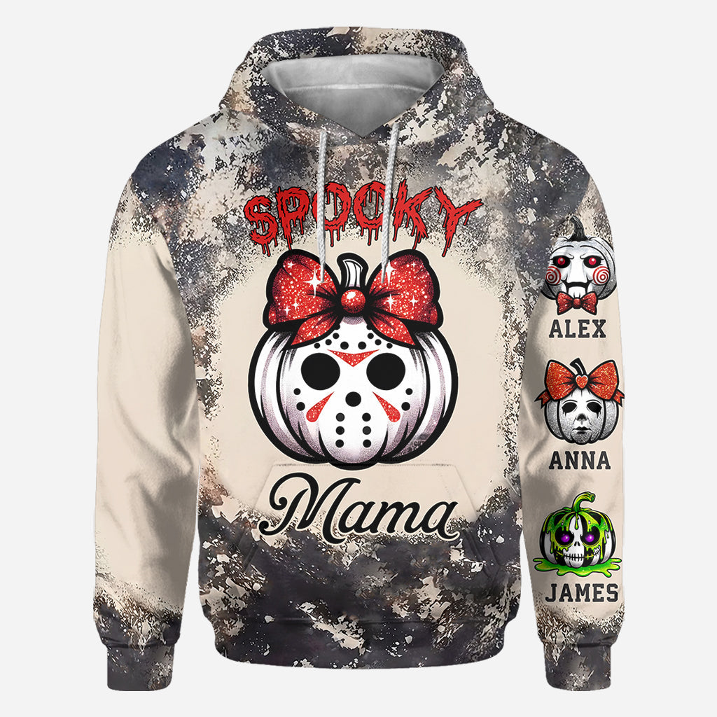 Personalized Spooky Mama All Over Shirt for Mom | Custom Name Gift