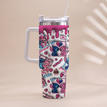 Load image into Gallery viewer, Personalized Ohana Tumbler With Handle Custom Gift for Couples
