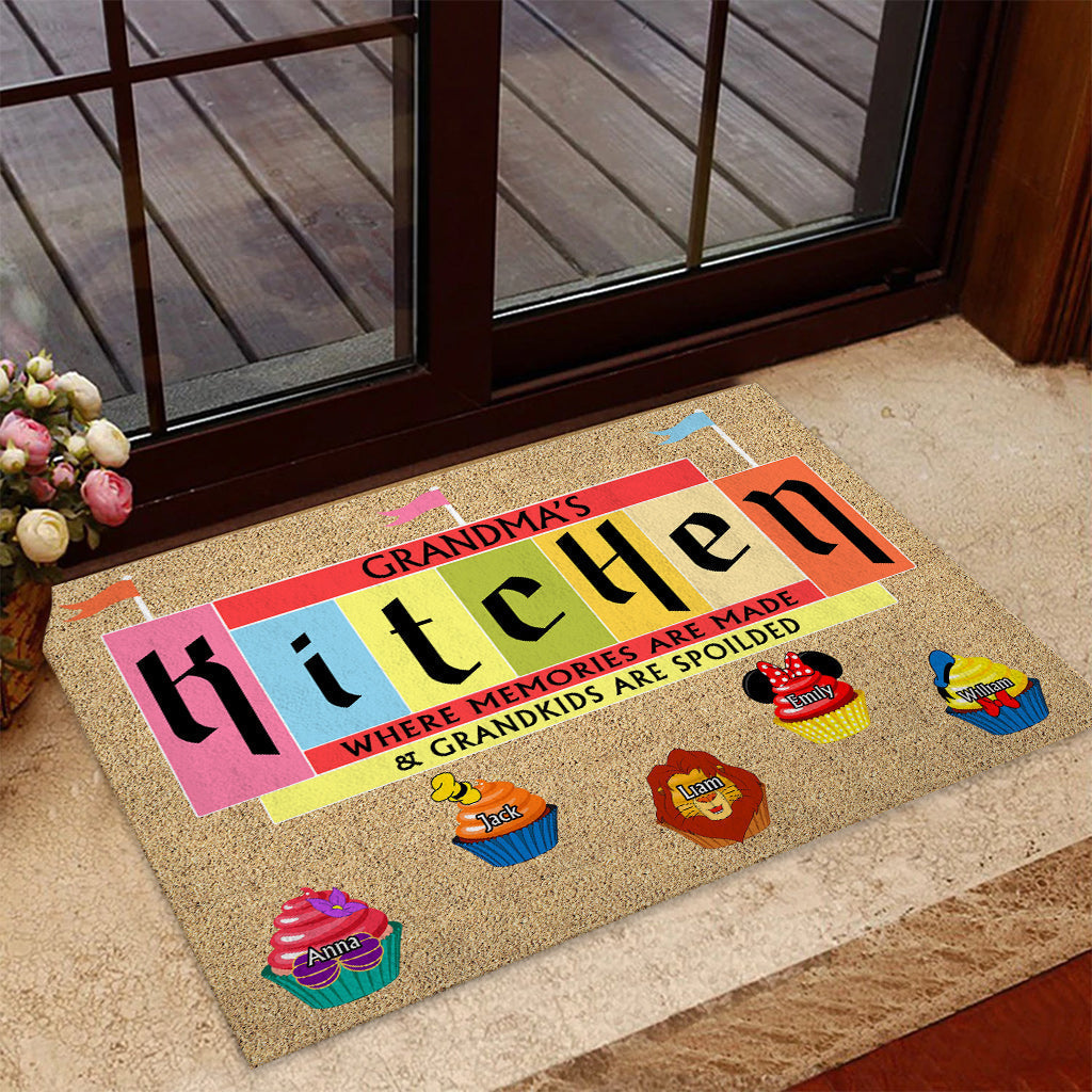 Personalized Grandma's Kitchen Doormat Custom Names Gift