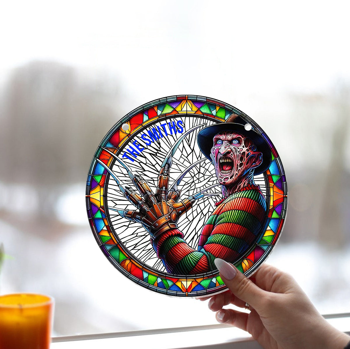 Personalized Halloween Suncatcher Ornament Unique Gift Decoration