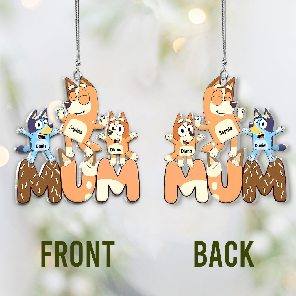 Personalized Acrylic Car Ornament Custom Name Gift for Mum