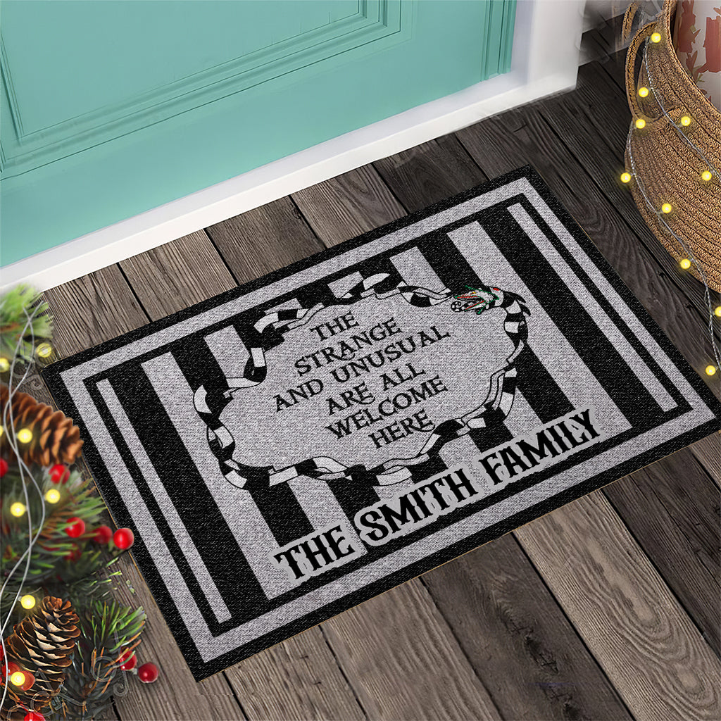 Personalized Doormat with Unique Welcome Message for Family