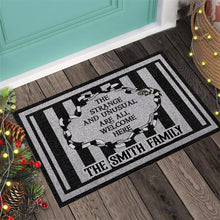Load image into Gallery viewer, Personalized Doormat with Unique Welcome Message for Family
