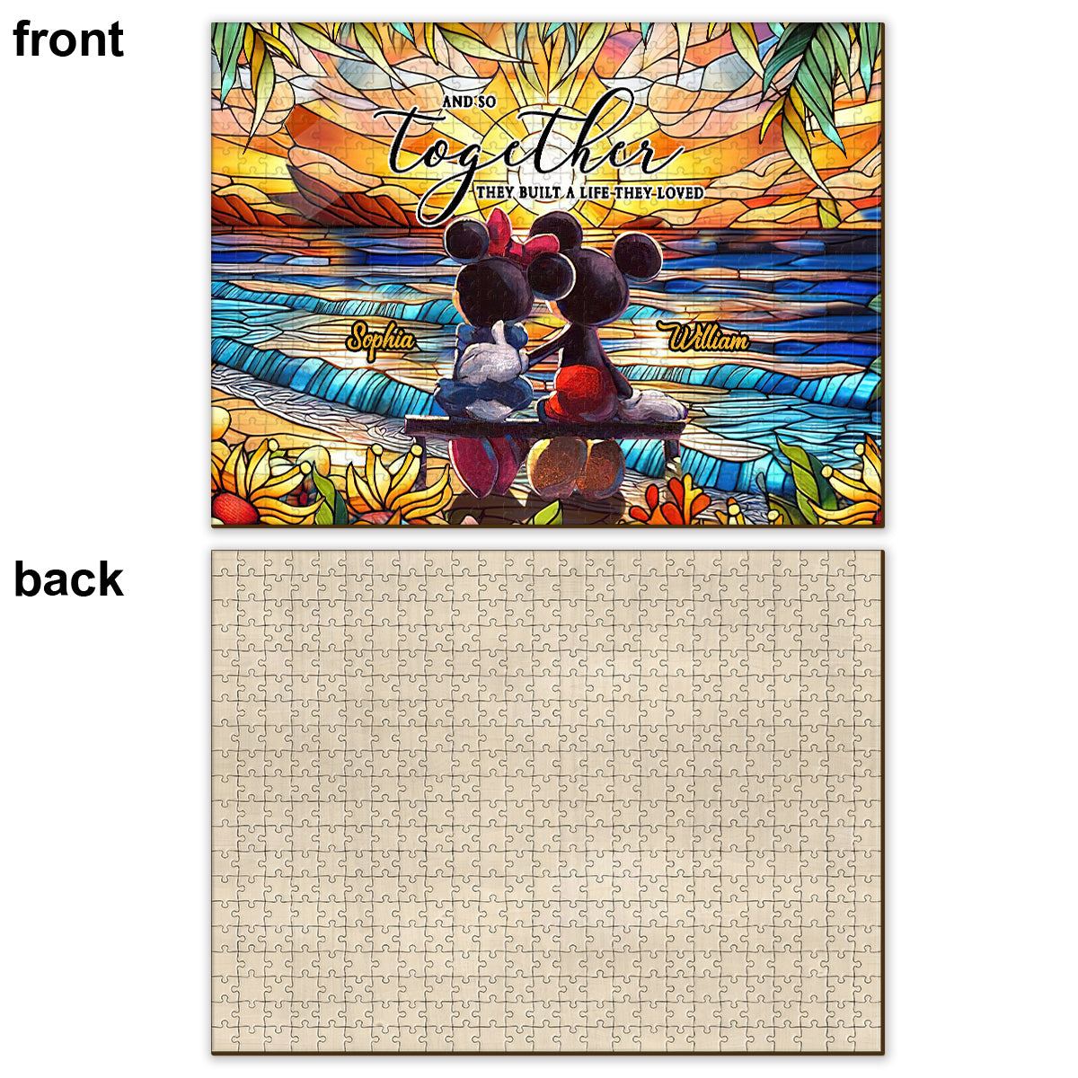 Personalized Couple Jigsaw Puzzle Unique Gift for Engagement Anniversary