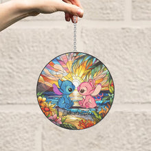 Load image into Gallery viewer, Personalized Ohana Suncatcher Ornament for Couples - Romantic Sunset Home Decor
