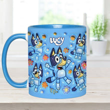 Load image into Gallery viewer, Personalized Dog Accent Mug Custom Name Unique Gift for Kids
