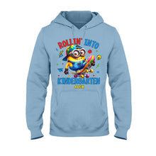 Load image into Gallery viewer, Personalized Kids T-Shirt Rollin Into Kindergarten Custom Name
