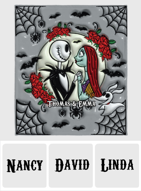 Personalized Nightmare Blanket Custom Name Gift for Couples