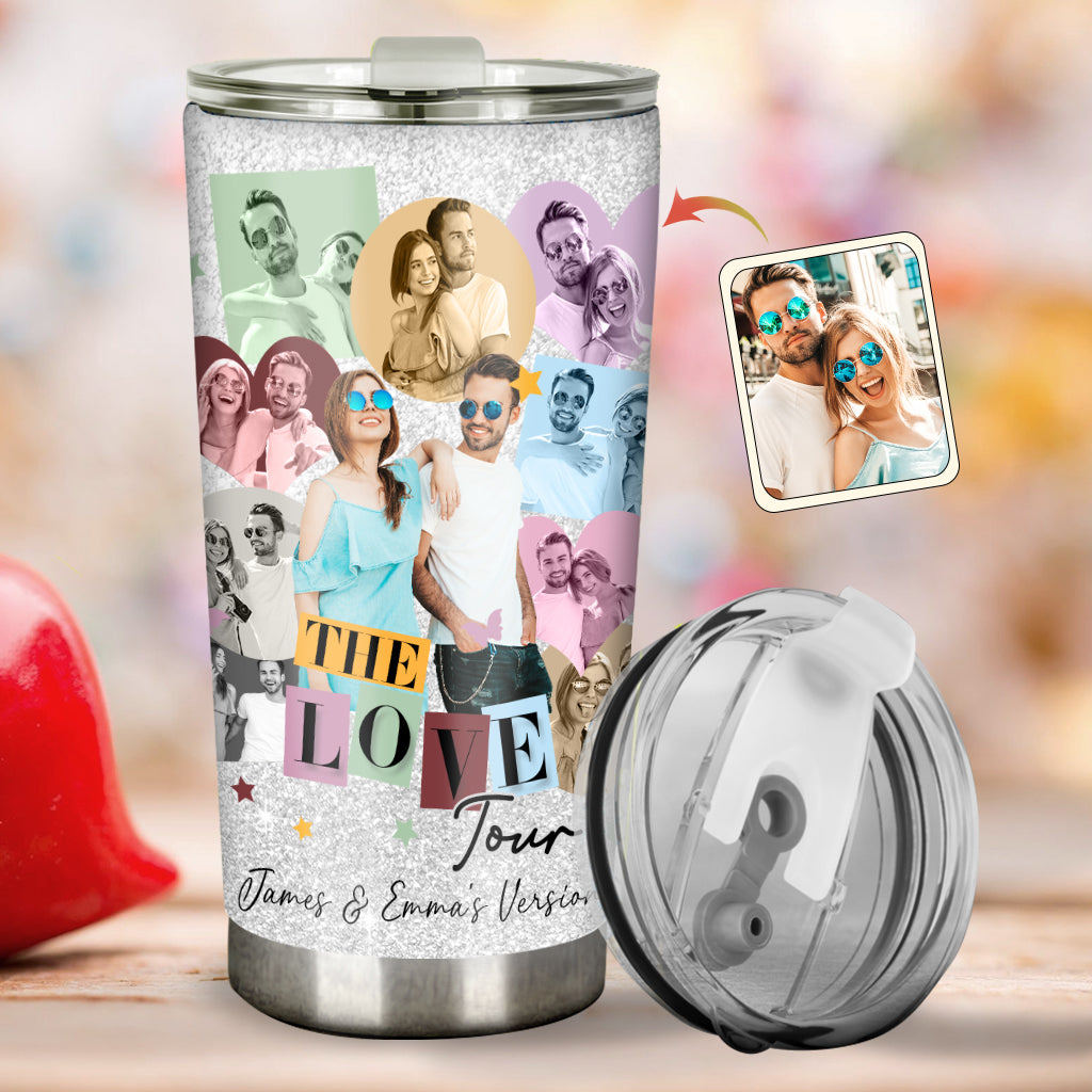 Personalized Couple Tumbler Custom Photo Gift for Anniversary