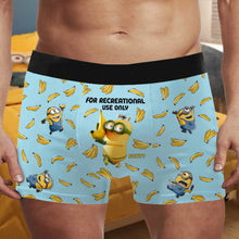 Load image into Gallery viewer, Personalized Men's Boxer Briefs with Fun Minion Design for Recreational Use
