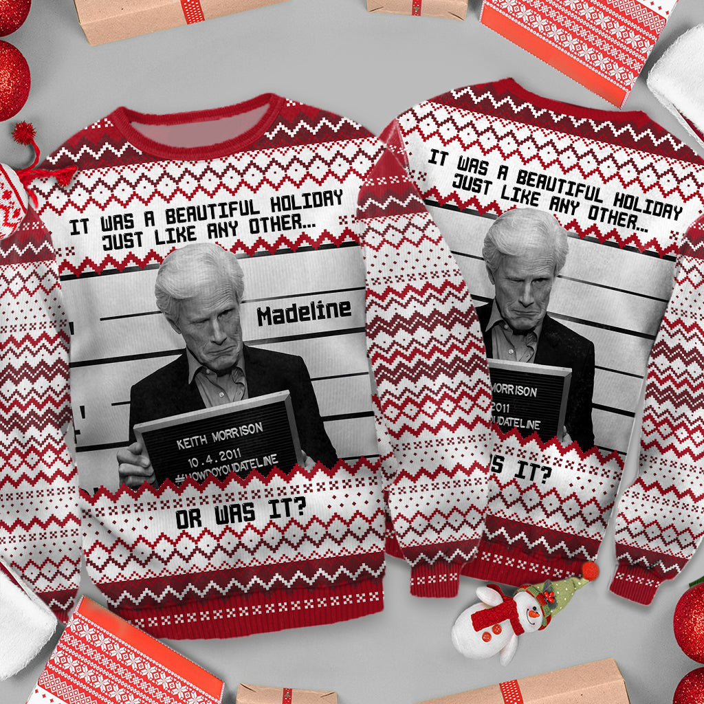Personalized Holiday Ugly Sweater Custom Name Gift Idea