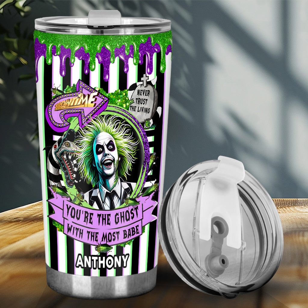 Personalized Beetlejuice Tumbler Custom Name Gift for Halloween