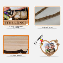 Load image into Gallery viewer, Personalized Heart-Shaped Wood Sign Custom Couple Gift
