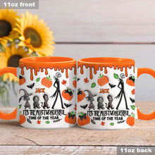 Load image into Gallery viewer, Personalized Autumn Skeleton Accent Mug Custom Name Gift
