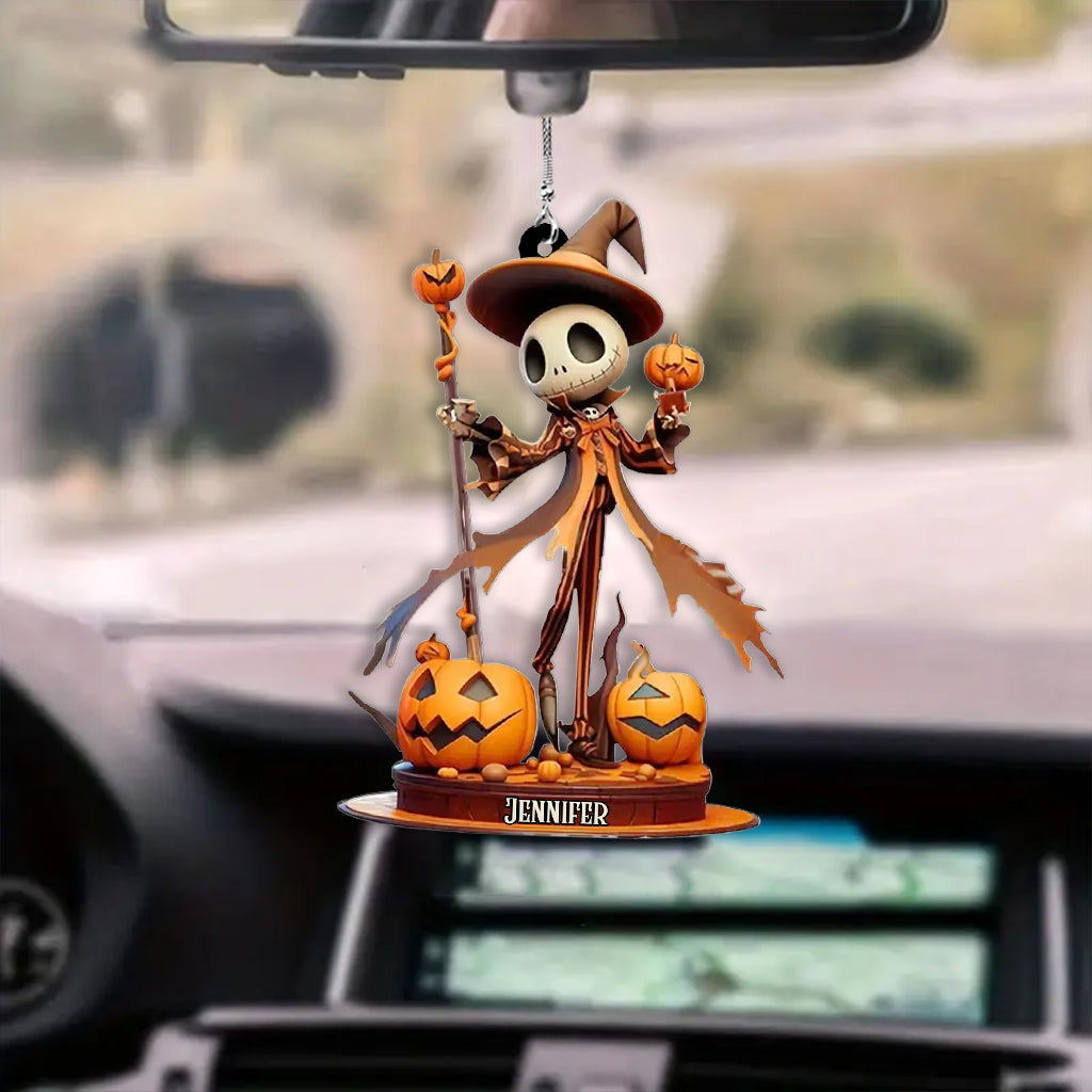 Personalized Halloween Car Ornament Custom Name Acrylic Gift