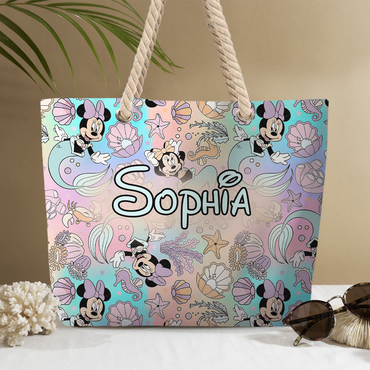 Personalized Canvas Beach Bag with Custom Design for Kids